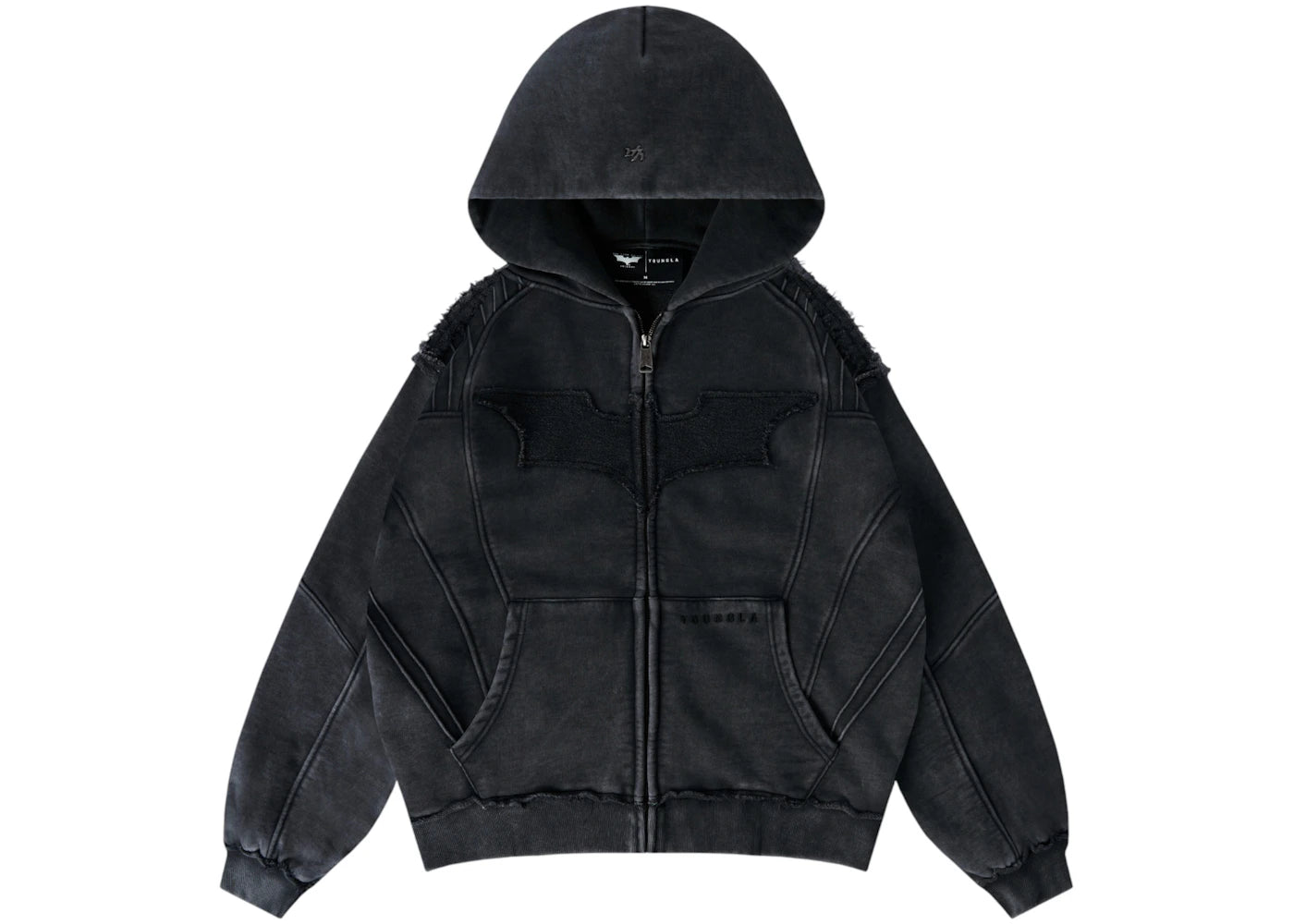 YoungLA x Batman Armored Zip-Up Black Wash -1
