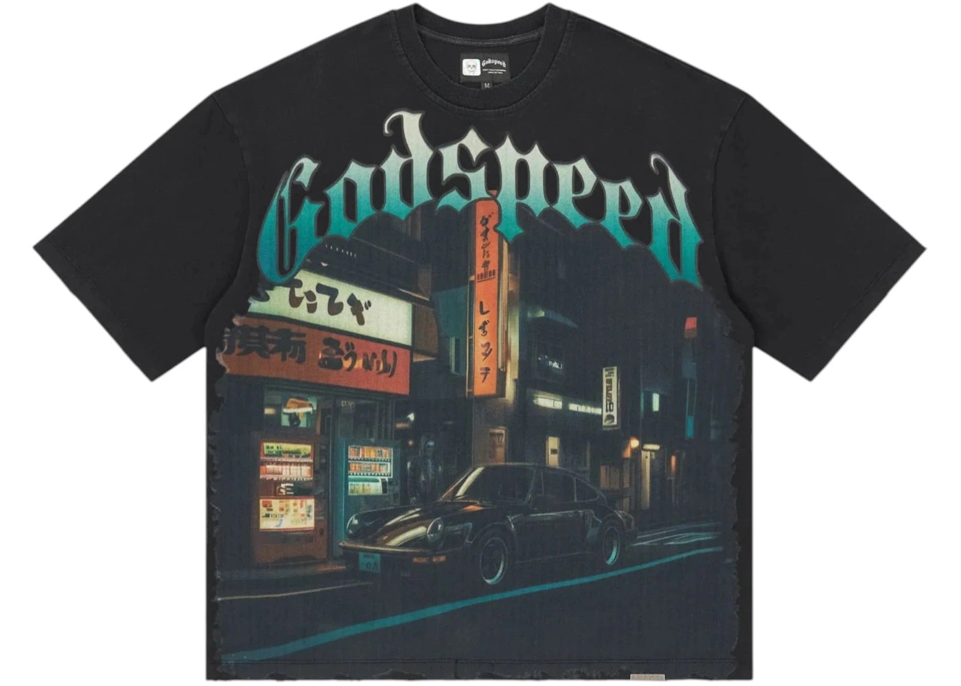 Godspeed Pit Stop Tokyo T-shirt Black Wash -1