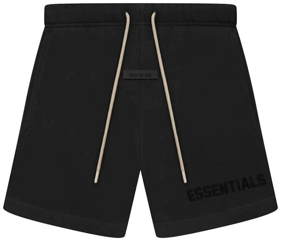 Fear of God Essentials Cream Drawstring Sweatshort Jet Black