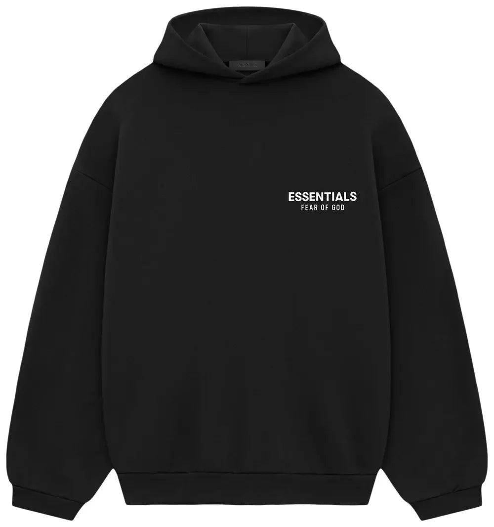 Fear of God Essentials Fleece Hoodie (FW24) Black Back