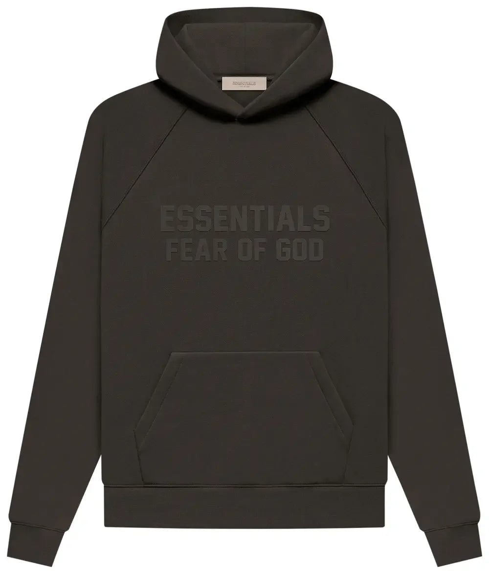 Fear of God Essentials Hoodie Off Black Front