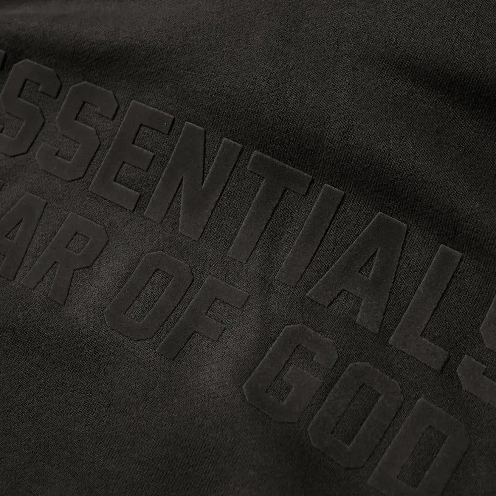 Fear of God Essentials Hoodie Off Black Zoom