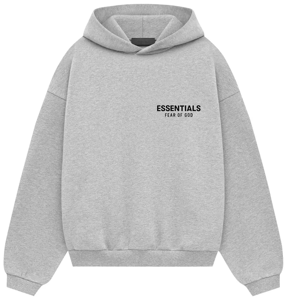 Fear of God Essentials Kids Fleece Hoodie Light Heather Gray