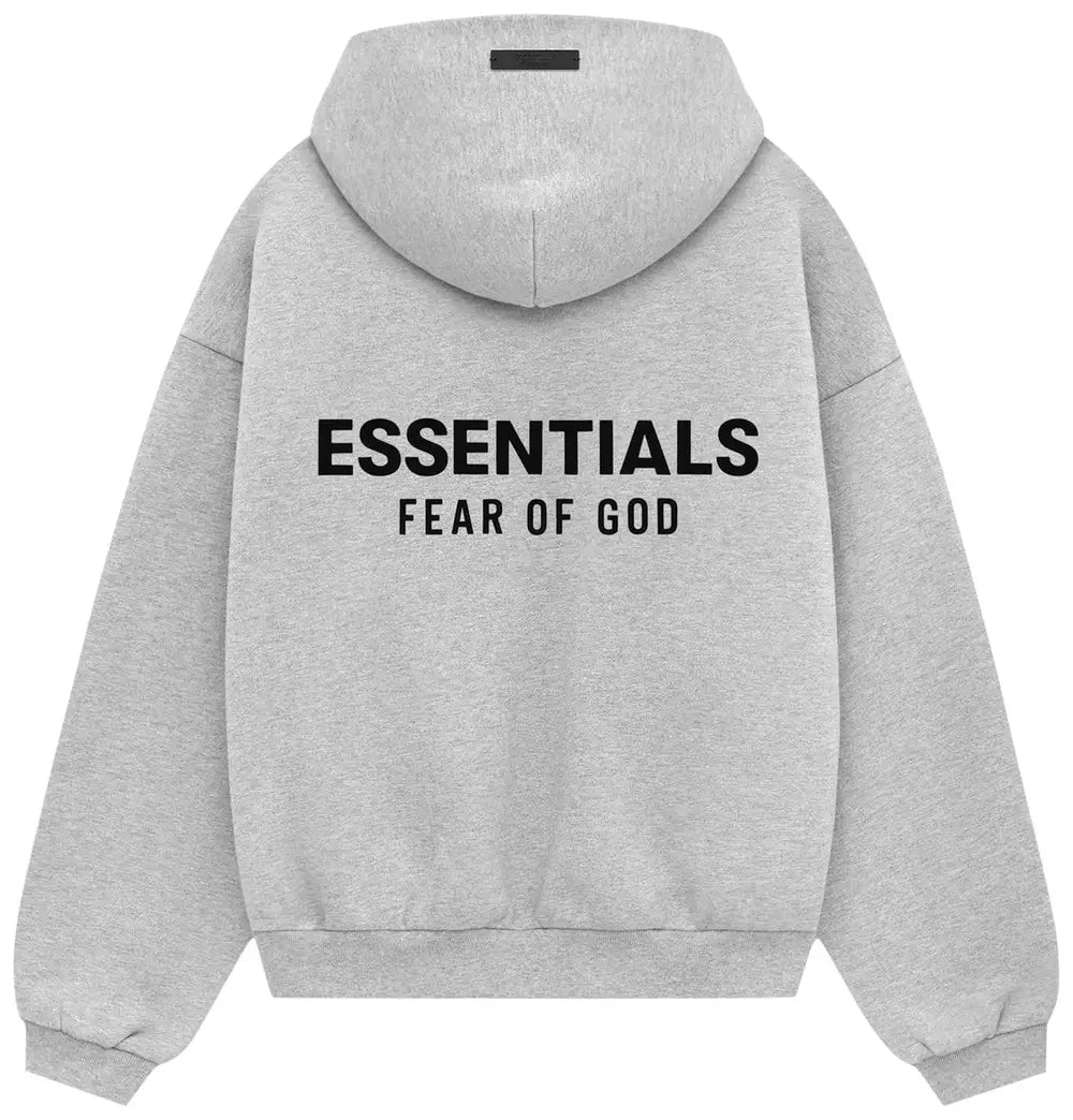 Fear of God Essentials Kids Fleece Hoodie Light Heather Gray