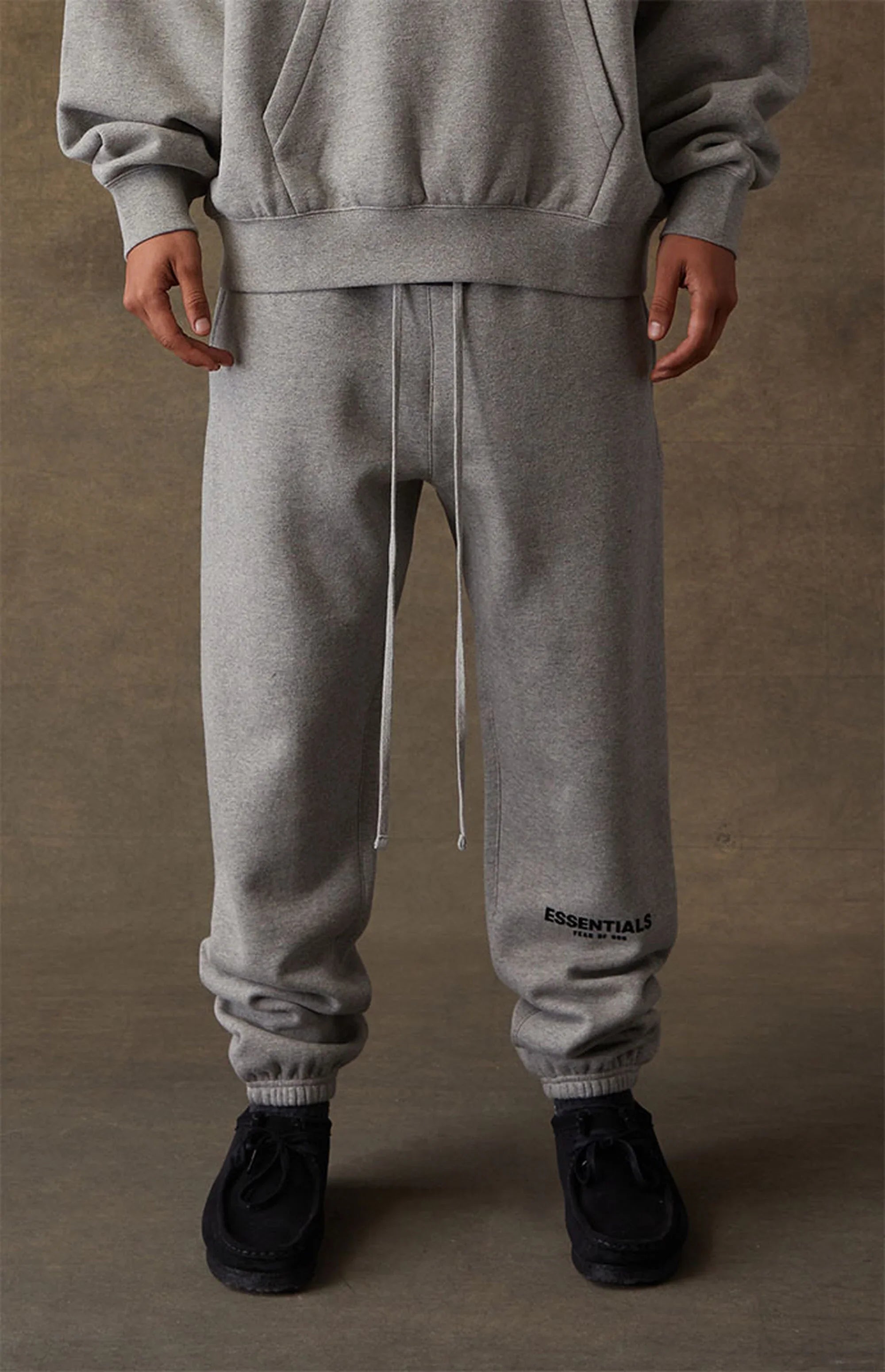 Fear of God Essentials Sweatpants (SS22) Dark Oatmeal Outfit