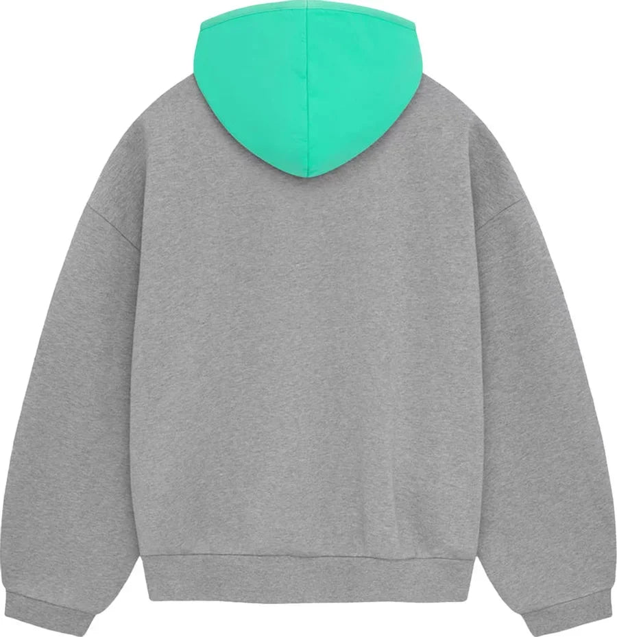 Fear of God Essentials Nylon Fleece Hoodie Dark Heather Oatmeal/Mint Leaf