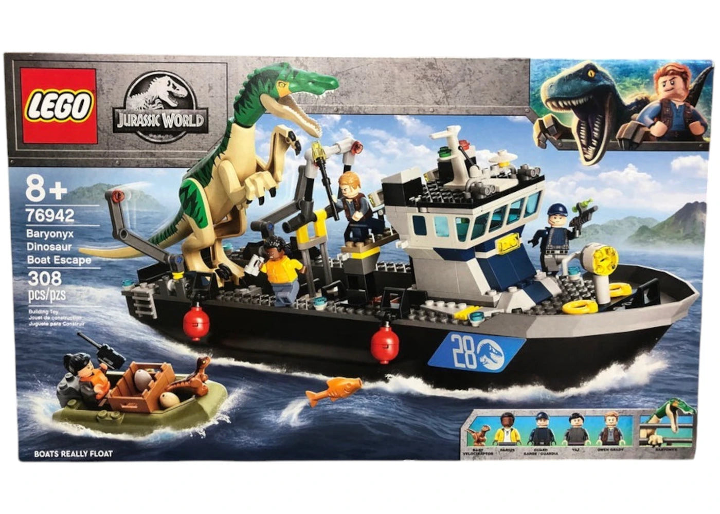 LEGO Jurassic Park Baryonyx Dinosaur Boat Escape Set 76942 -1