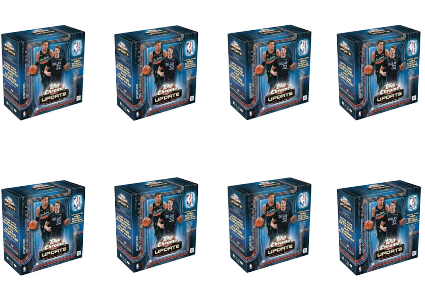 2025-26 Topps Chrome Updates Basketball Mega Box (With Seal) 8x Lot -1