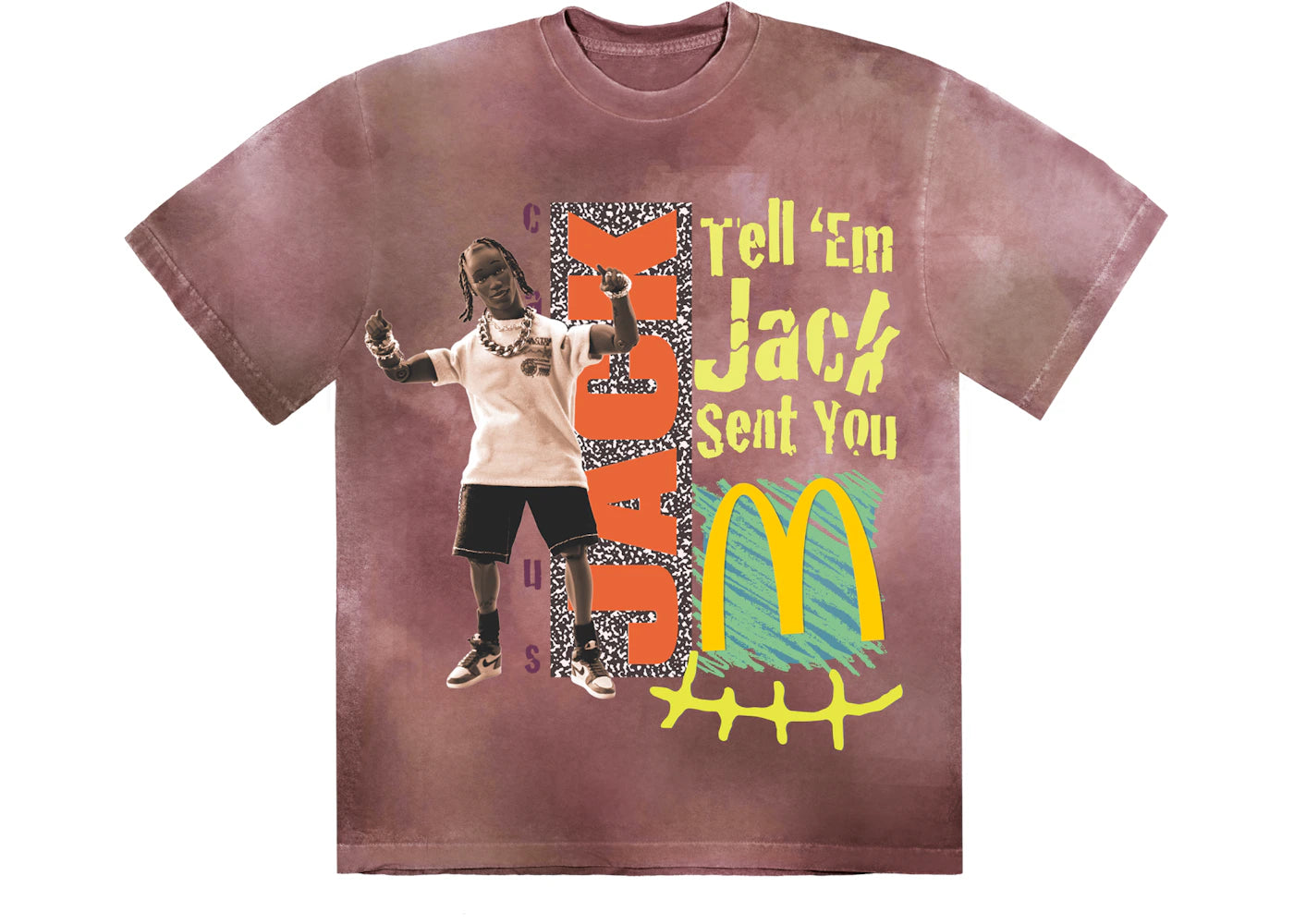Travis Scott x McDonald's Jack Smile II T-Shirt Berry -1