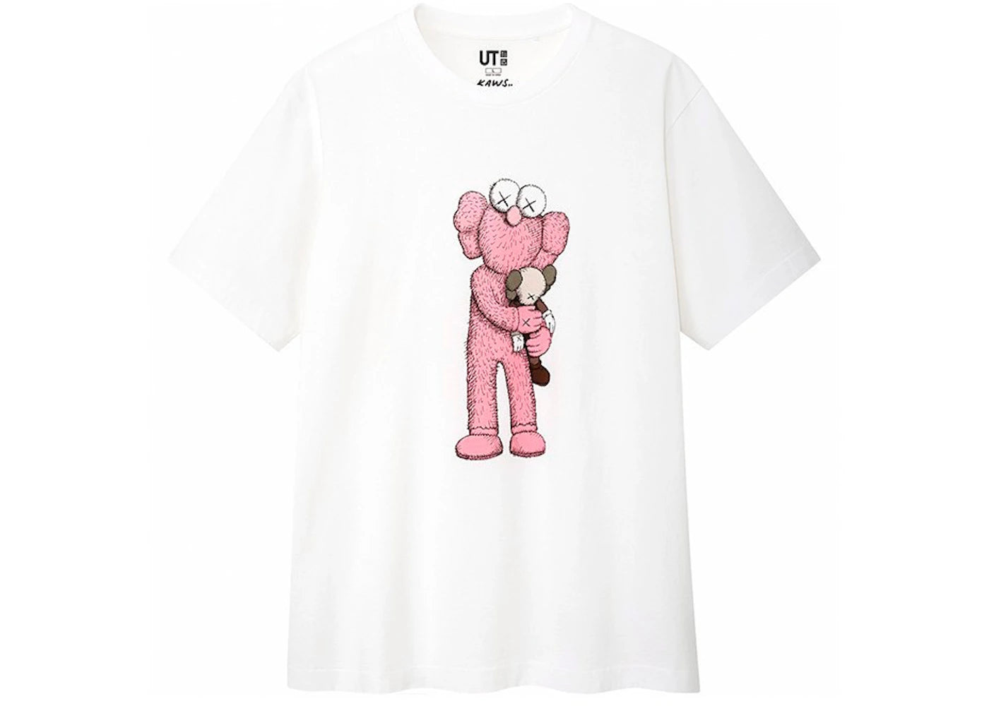 KAWS x Uniqlo Pink BFF Tee (US Sizing) White -1