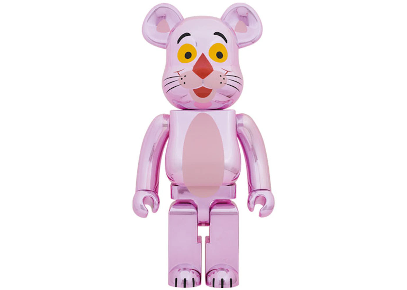 Bearbrick x Pink Panther 1000% Chrome Ver. -1
