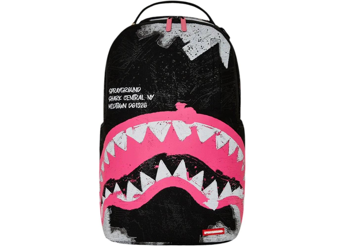 Sprayground Shark Central Acrylic Art DLX Cotton Backpack Multicolor -1