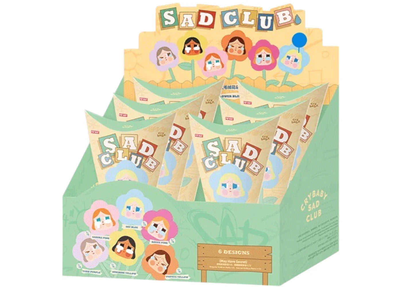 Pop Mart CRYBABY Sad Club Series Plush Flower Sealed Case (6 Blind Box)-1