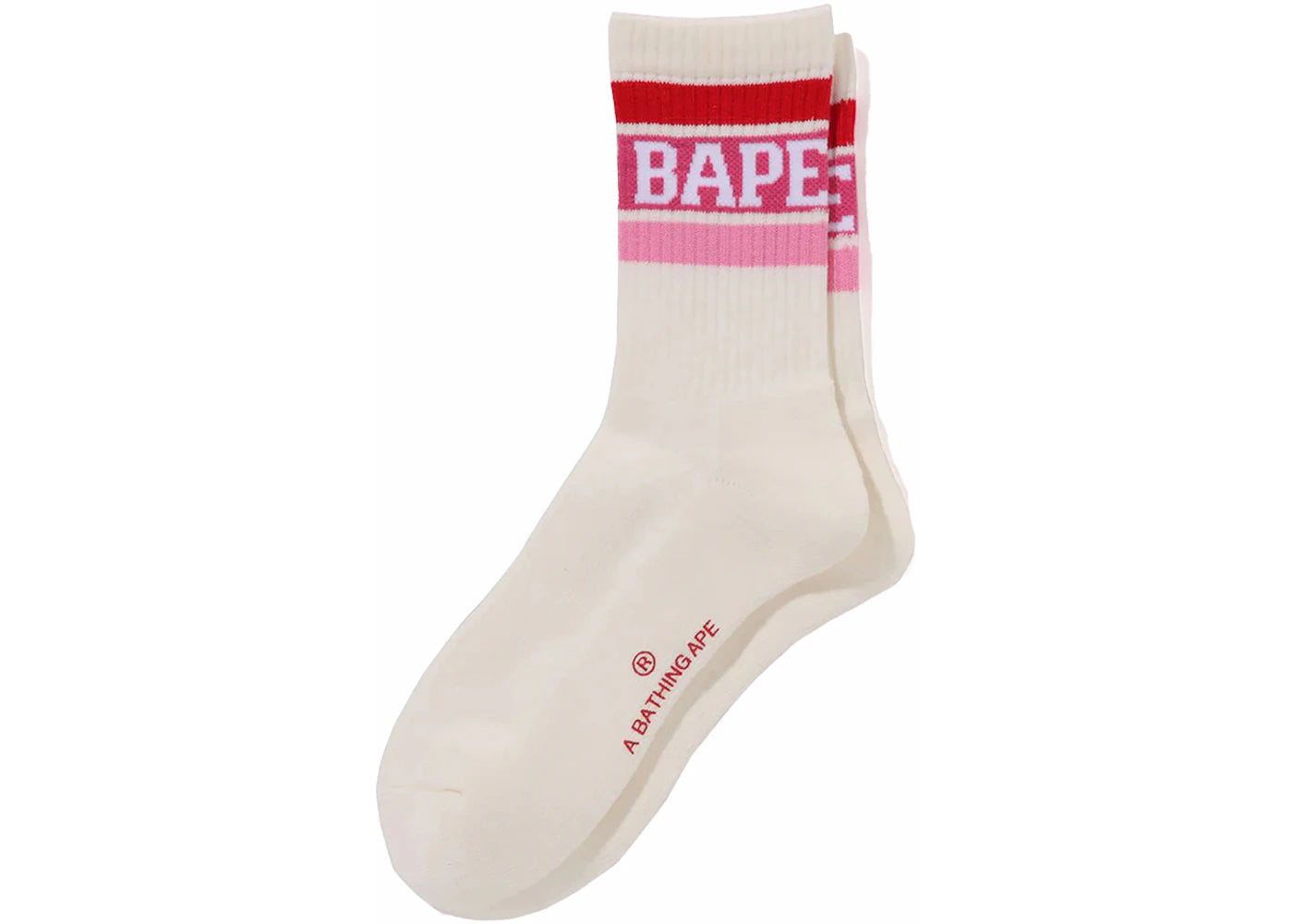 BAPE Bape Line Socks (SS24) Pink -1