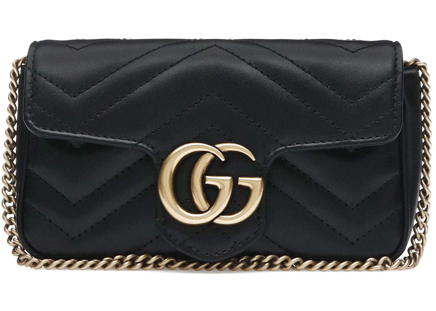 Gucci GG Marmont Matelasse Super Mini Bag Black -1