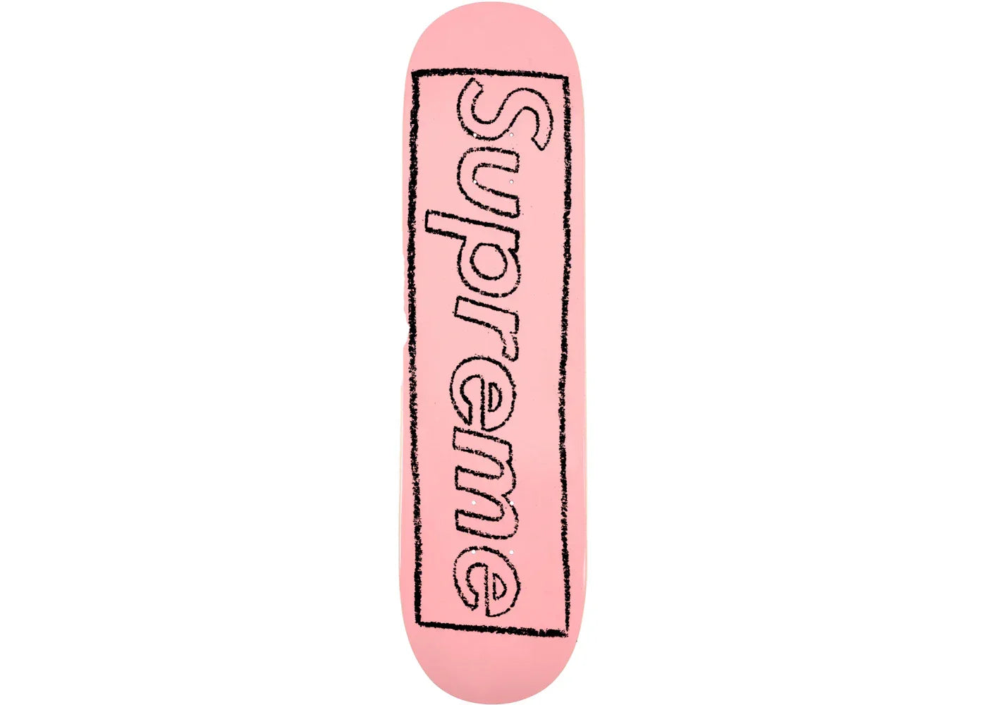 Supreme KAWS Chalk Logo Skateboard Deck Pink-1