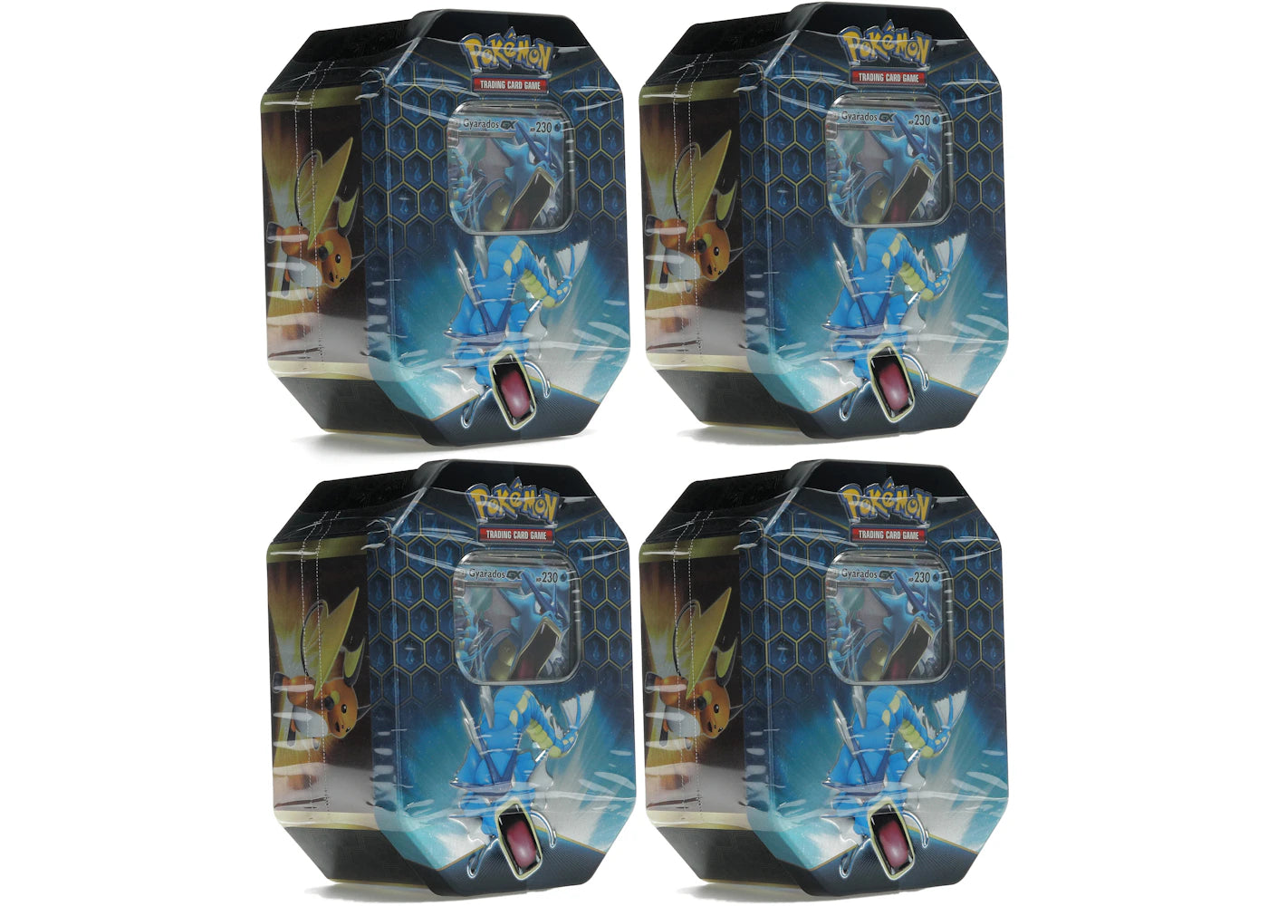 2019 Pokemon Hidden Fates Gyrados Tin 4x Lot -1