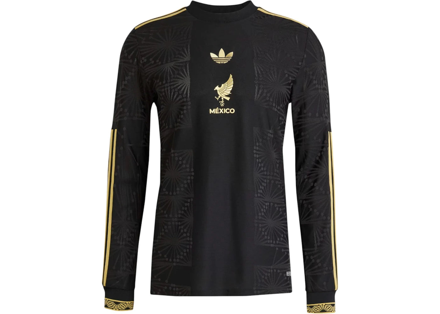 adidas Mexico Gold Long Sleeve Jersey Black -1