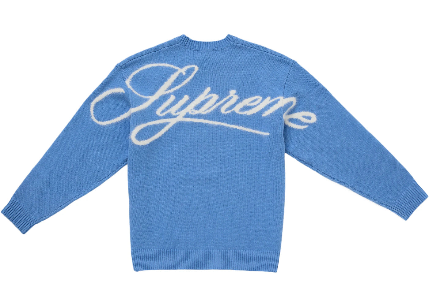 Supreme Angora Script Sweater Light Blue -1
