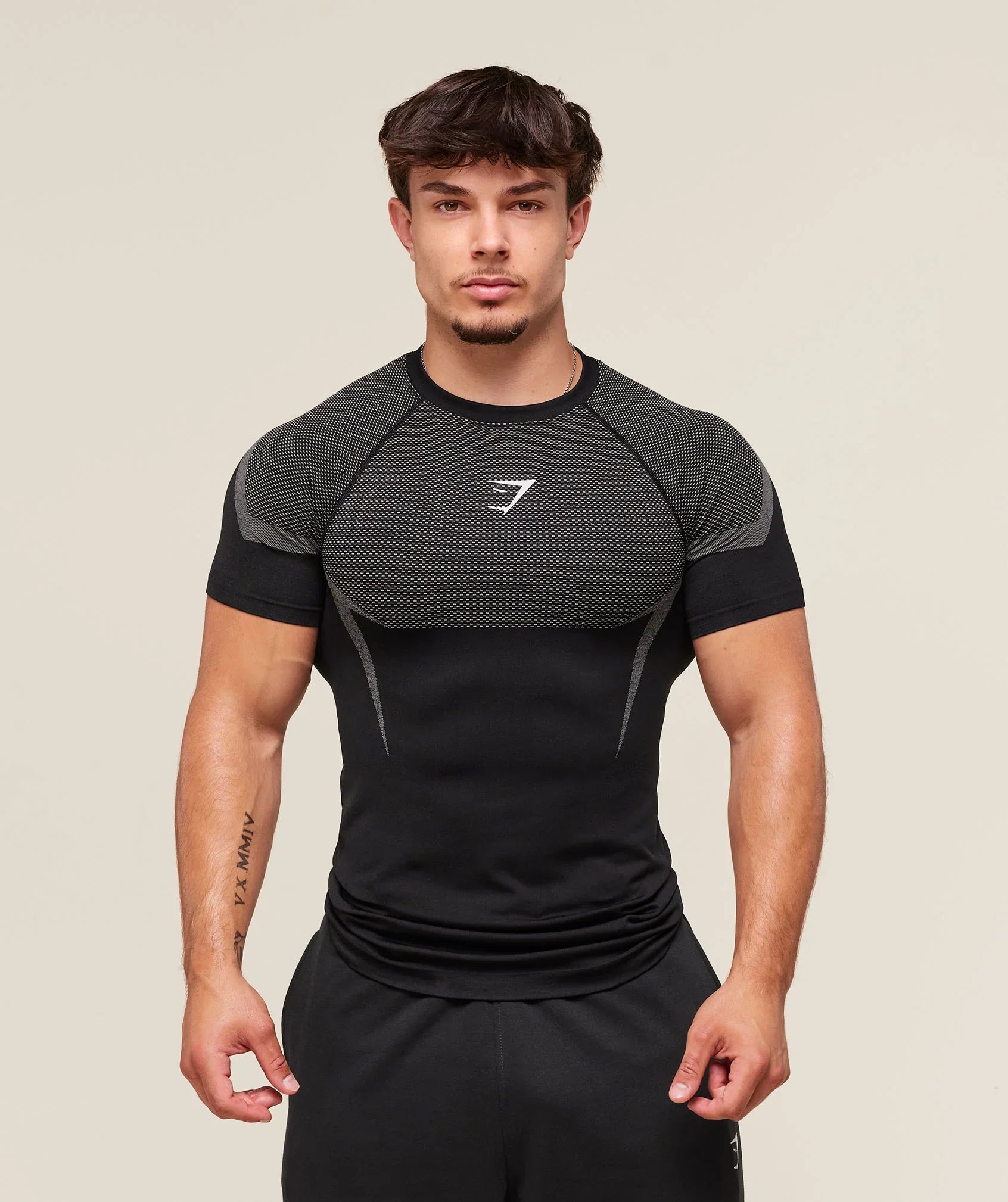 Gymshark Onyx 5.0 Seamless T-shirt Black/Light Grey