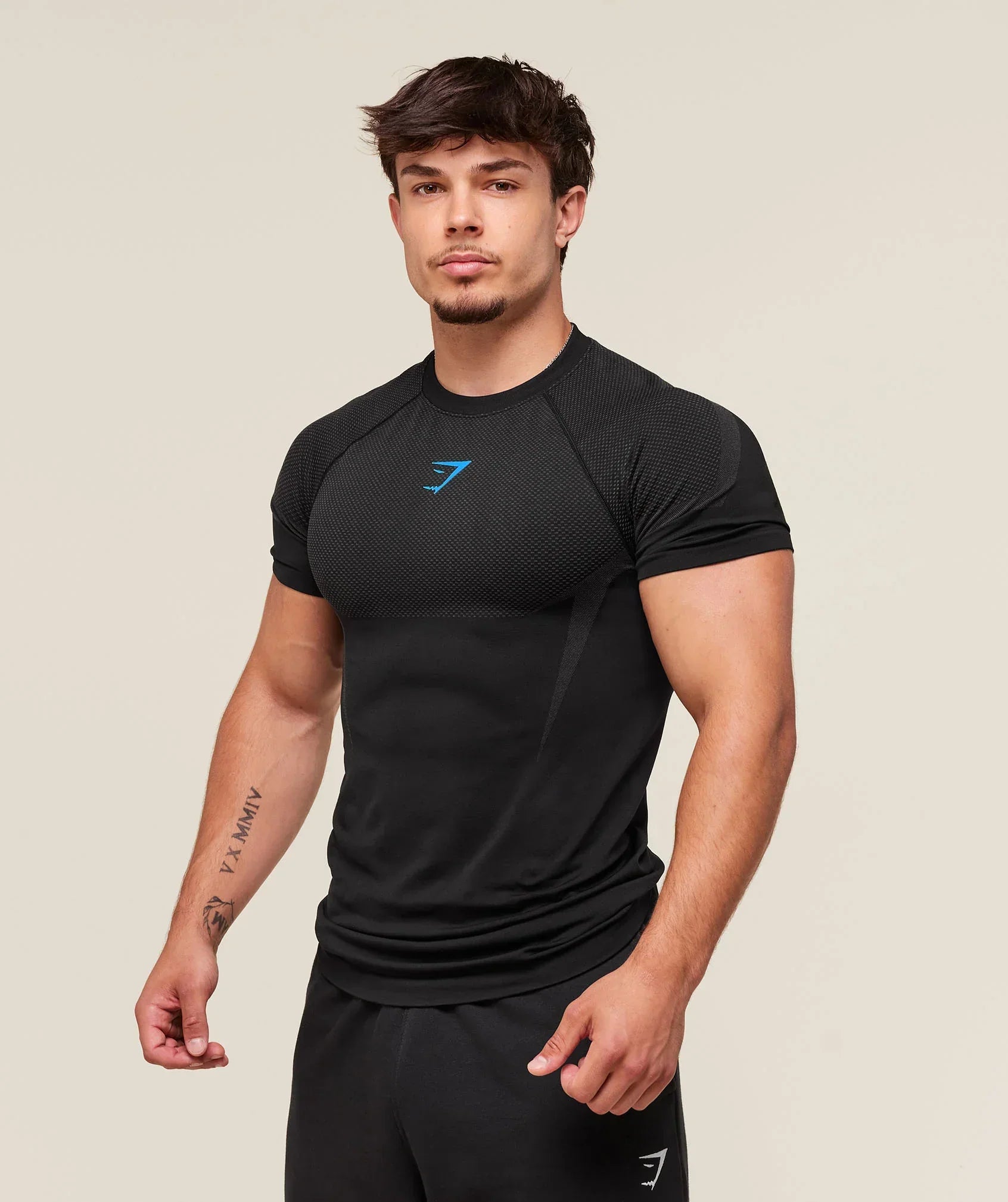 Gymshark Onyx 5.0 Seamless T-shirt Black/Onyx Grey
