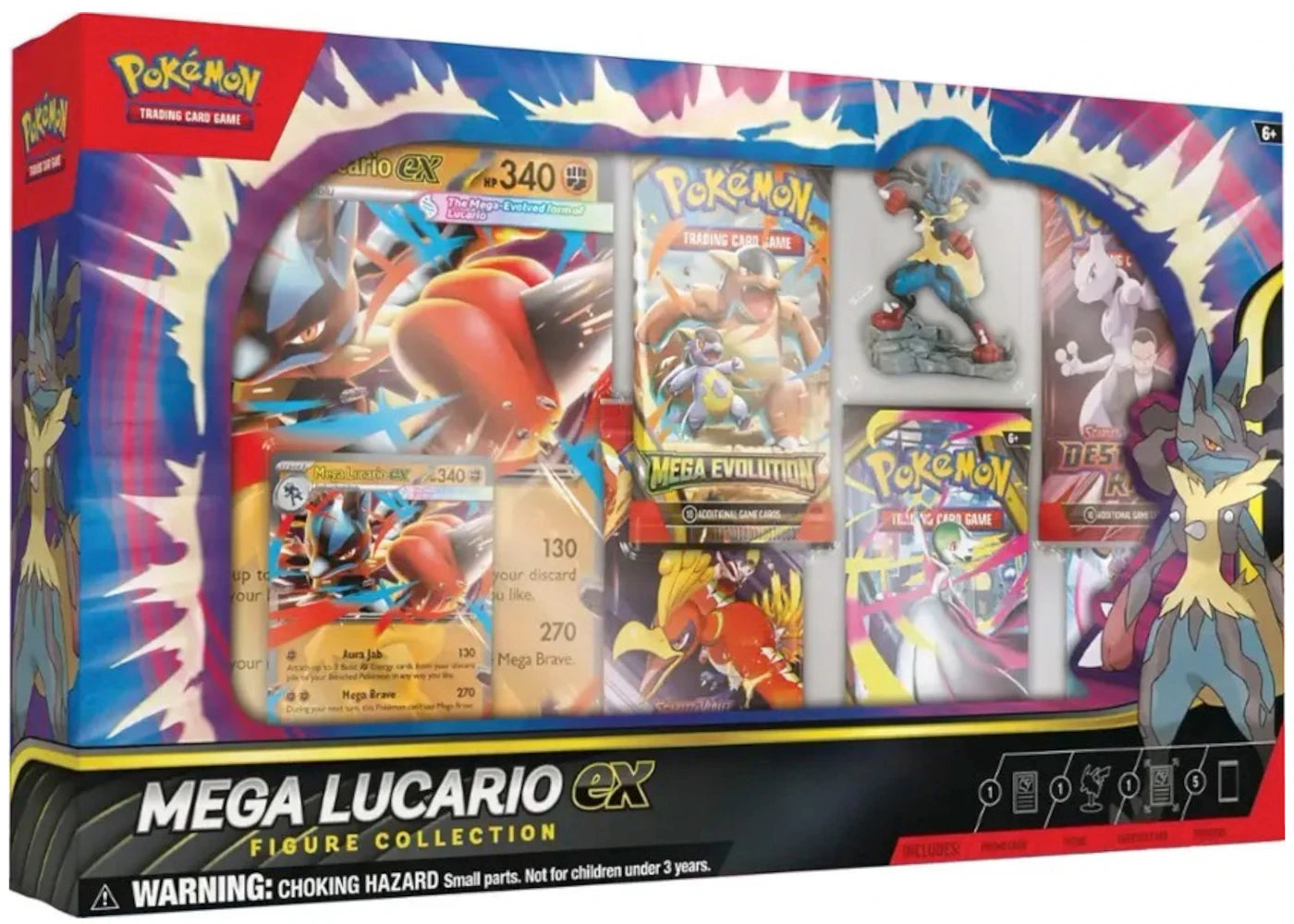 2025 Pokémon Mega Evolution Mega Lucario ex Figure Collection Box -1