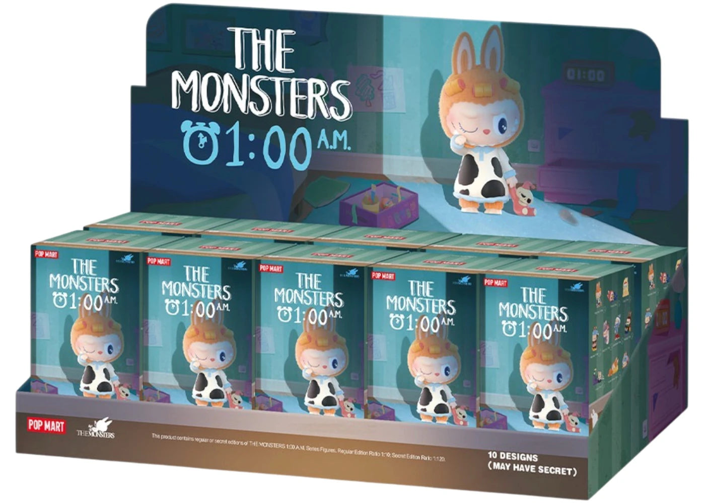 Pop Mart THE MONSTERS Labubu 1:00 A.M. Series Figures Sealed Case (10 Blind Box) -1