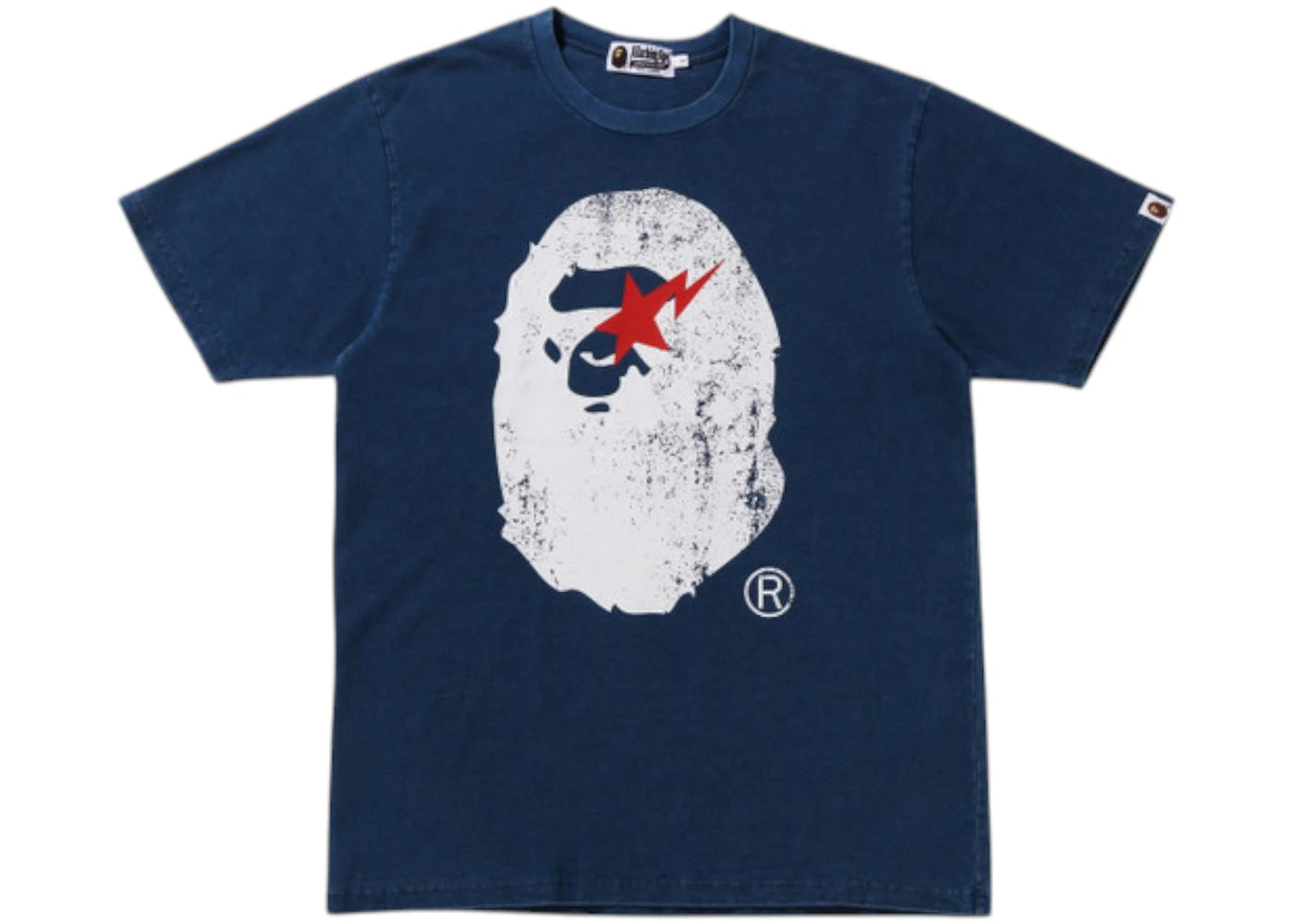 BAPE Ape Head Bapesta Indigo Tee Blue/Light Indigo -1