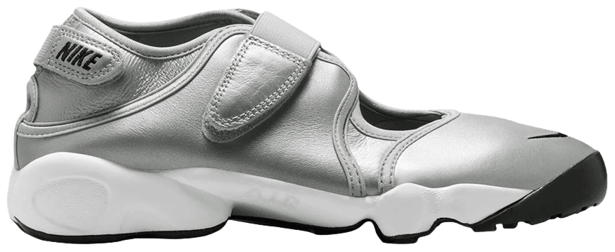 Nike Air Rift Leather Metallic Silver Sail (Women's)-1