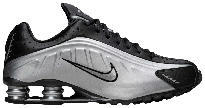 Nike Shox R4 Metallic Silver Black -1