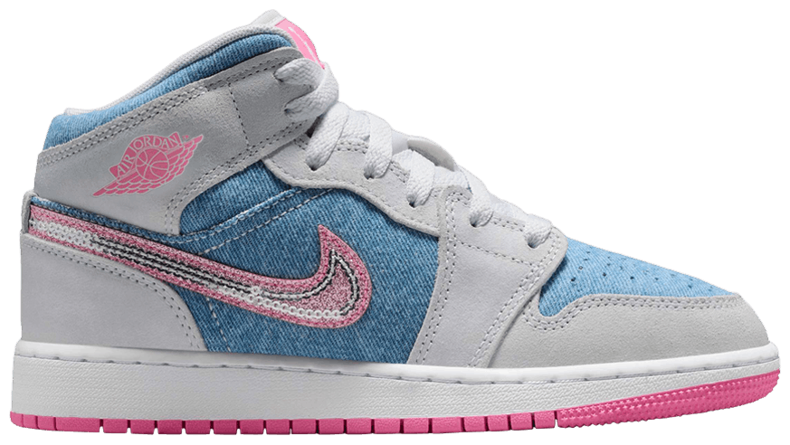 Jordan 1 Mid Denim Sequin (GS)-1