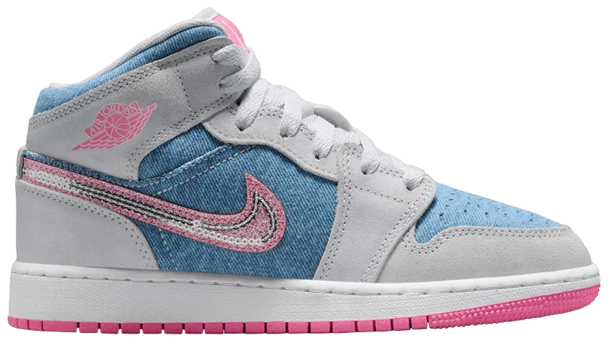 Jordan 1 Mid Denim Sequin (GS)-1