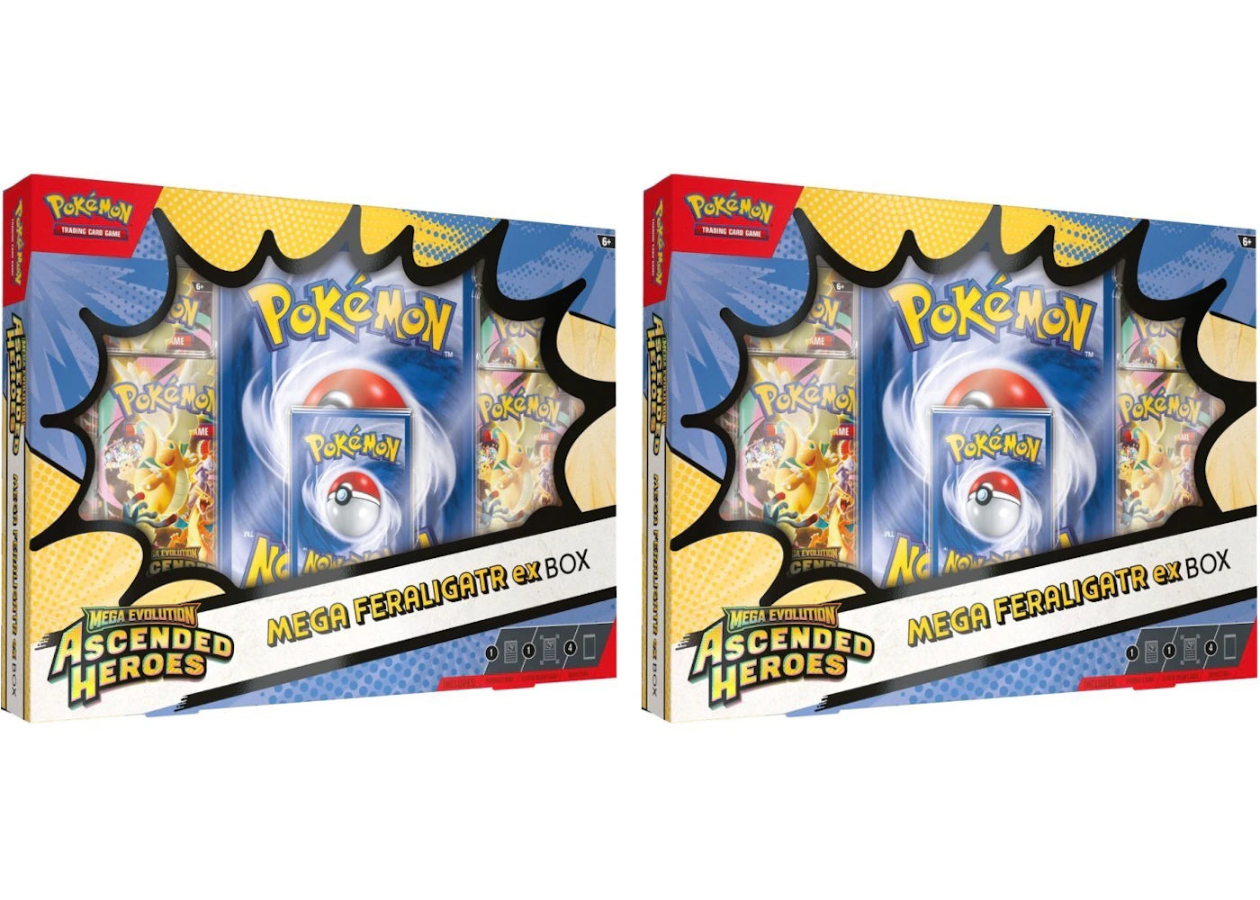 2026 Pokemon Mega Evolution Ascended Heroes Mega Feraligatr ex Box 2x Lot -1