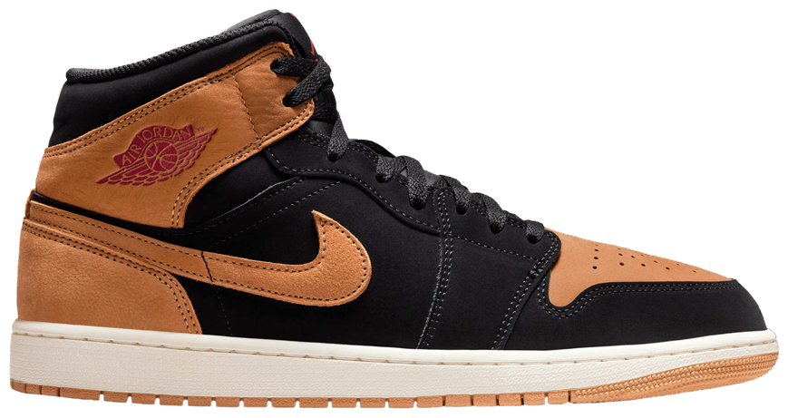 Jordan 1 Mid SE Black Flax -1