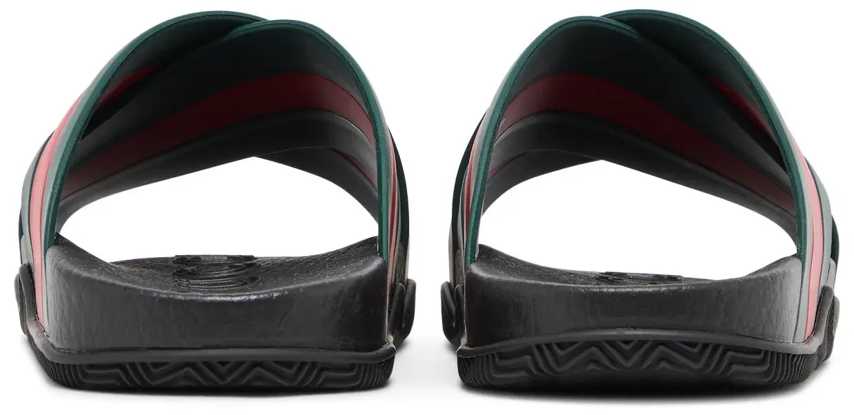 Hell counter Gucci Web Slide Black Rubber (W)