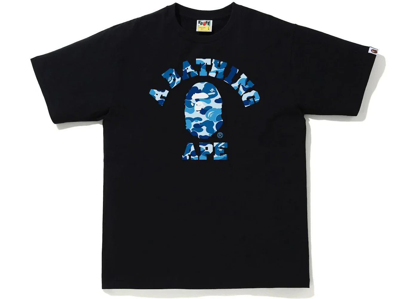 BAPE ABC Camo College Tee (SS21) Black/Blue -1