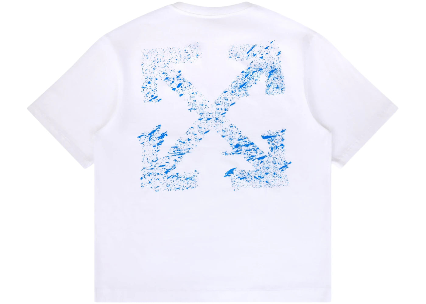 OFF-WHITE Paint Splatter Arrow Diag Skate Fit Tee White -1