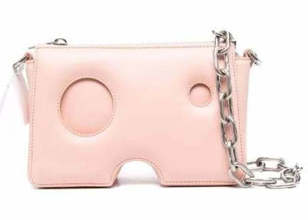 OFF-WHITE Burrow Leather Shoulder Bag Pink -1