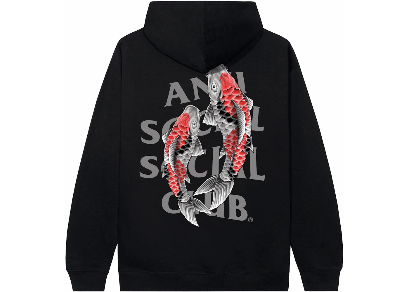 Anti Social Social Club Koi Garden 3M Reflective Hoodie Black -1