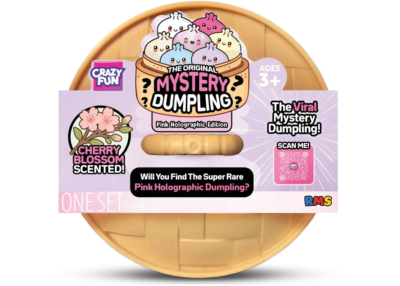 Squishy Bun The Original Mystery Dumpling Pink Holographic Edition Blind Box -1