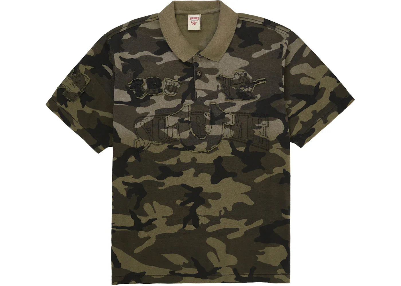 Supreme True Religion Applique Polo Woodland Camo -1