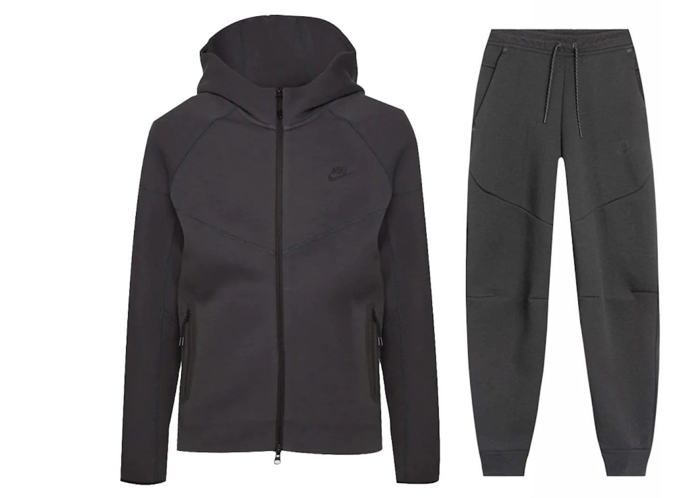 Nike Sportswear Tech Fleece Windrunner Full Zip Hoodie & Joggers Set Anthracite/Black -1