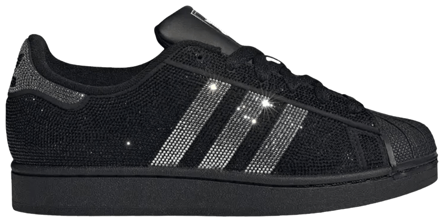 adidas Superstar II Rhinestone Black Silver (Women's)-1