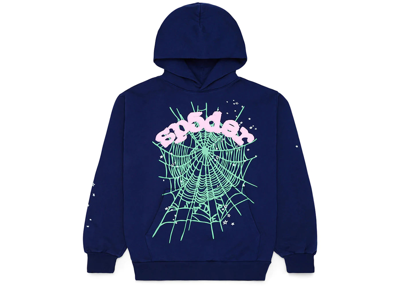 Sp5der OG Web Hoodie Navy -1