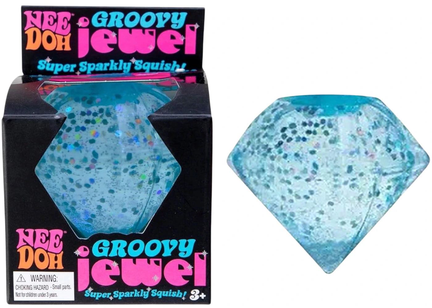 NeeDoh Groovy Jewel Squishy Fidget Toy Blue -1