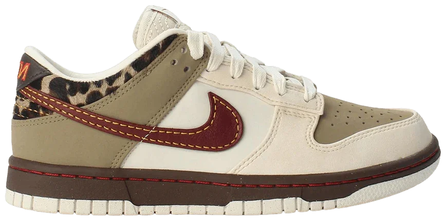 Nike Dunk Low Retro Khaki Team Red Pearl White (Women's)-1