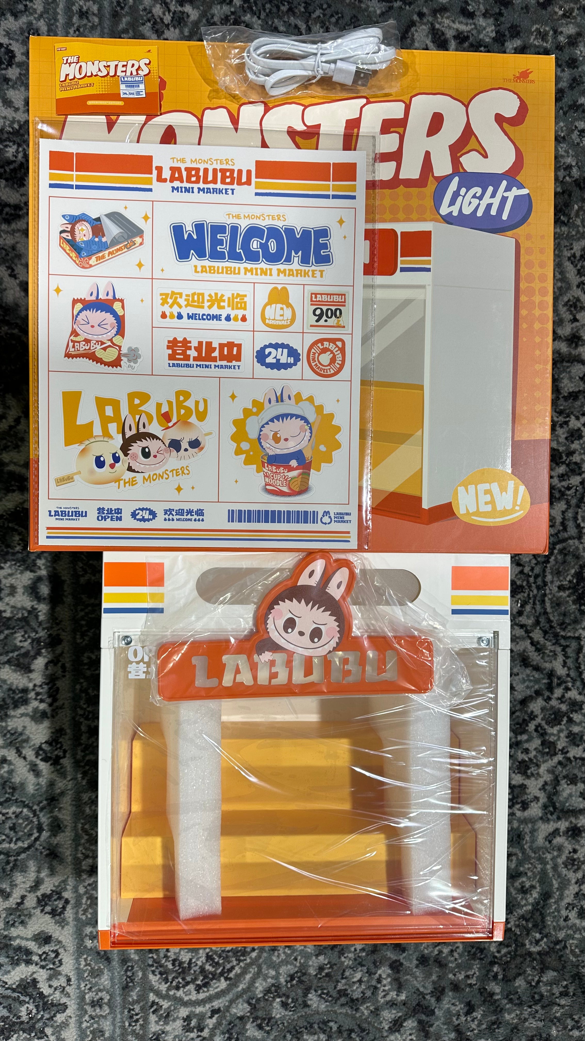 Pop Mart Labubu The Monsters Wacky Mart Series Display Container