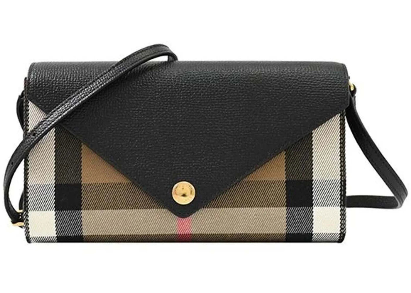 Burberry Hannah Check Shoulder Bag Black -1