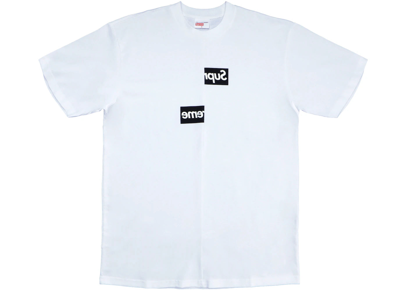 Supreme Comme des Garcons SHIRT Split Box Logo Tee White -1
