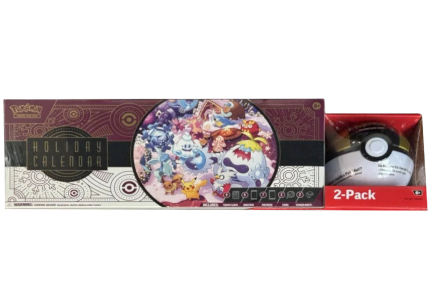 2025 Pokémon Scarlet & Violet Holiday Calendar + Pokeball Costco Bundle (Pokeball Color May Vary) -1